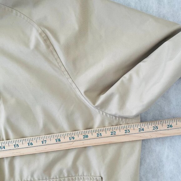 Lands' End Mens Ivory Long Sleeve Full Zip Removable Hooded Chore Jacket Size M - Picture 8 of 11